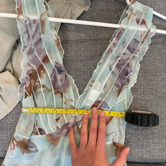 Carole Hochman Vintage Watercolor Sheer Gown - Picture 7 of 8